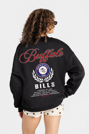 BUFFALO BILLS CLASSIC CHARM BLACK LABEL PREMIUM FLEECE DROP SHOULDER CREWNECK