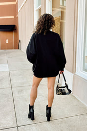 CAROLINA PANTHERS LEVEL UP BLACK LABEL PREMIUM FLEECE CREW SWEATSHIRT