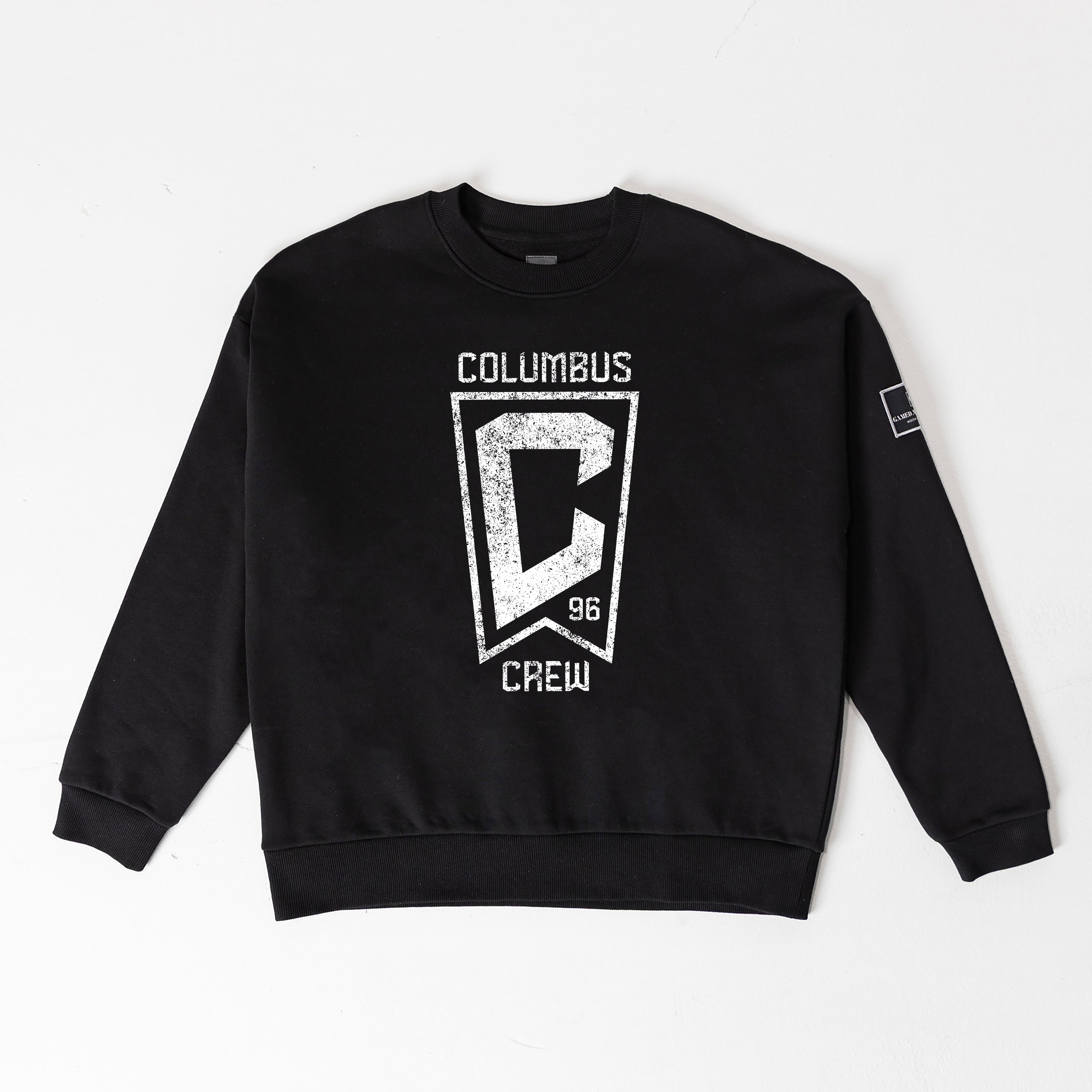 COLUMBUS CREW SC BOLD MOVE BLACK LABEL PREMIUM FLEECE DROP SHOULDER CREWNECK
