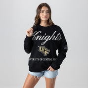 CENTRAL FLORIDA KNIGHTS LEGACY CLUB BLACK LABEL PREMIUM FLEECE DROP SHOULDER CREWNECK