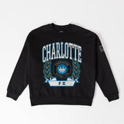 CHARLOTTE FC LEGACY CLUB BLACK LABEL PREMIUM FLEECE DROP SHOULDER CREWNECK
