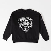 CHICAGO BEARS BOLD MOVE BLACK LABEL PREMIUM FLEECE DROP SHOULDER CREWNECK