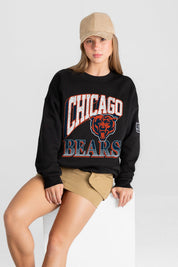 CHICAGO BEARS VICTORY PRIME BLACK LABEL PREMIUM FLEECE DROP SHOULDER CREWNECK