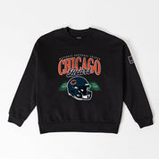 CHICAGO BEARS FIELD FOCUS BLACK LABEL PREMIUM FLEECE DROP SHOULDER CREWNECK