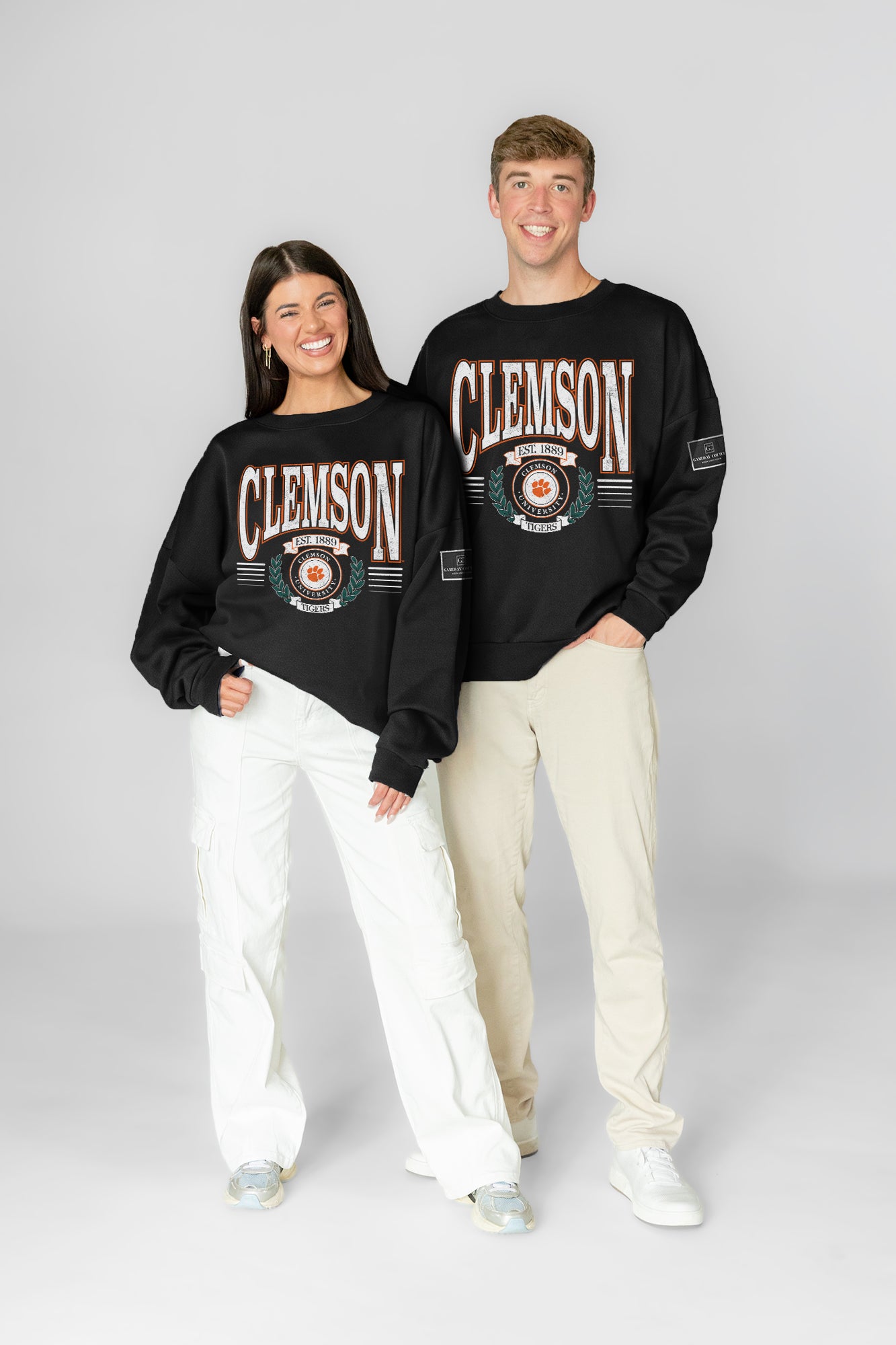 CLEMSON TIGERS HONOR BOUND BLACK LABEL PREMIUM FLEECE CREWNECK