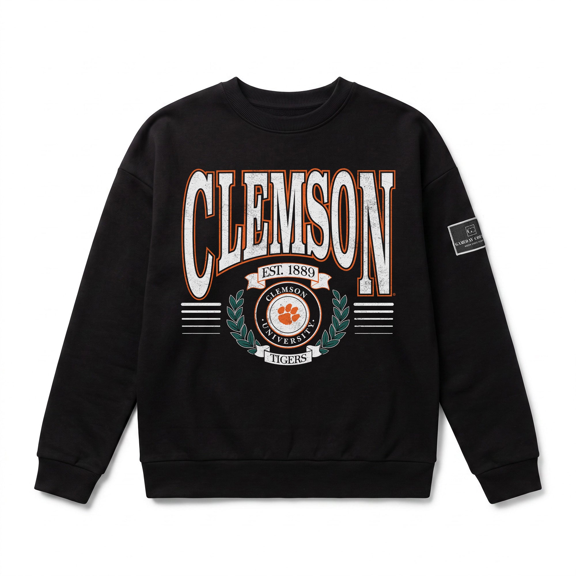 CLEMSON TIGERS HONOR BOUND BLACK LABEL PREMIUM FLEECE CREWNECK