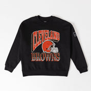 CLEVELAND BROWNS VICTORY PRIME BLACK LABEL PREMIUM FLEECE DROP SHOULDER CREWNECK