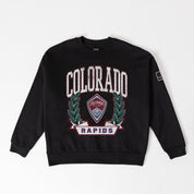 COLORADO RAPIDS LEGACY CLUB BLACK LABEL PREMIUM FLEECE DROP SHOULDER CREWNECK