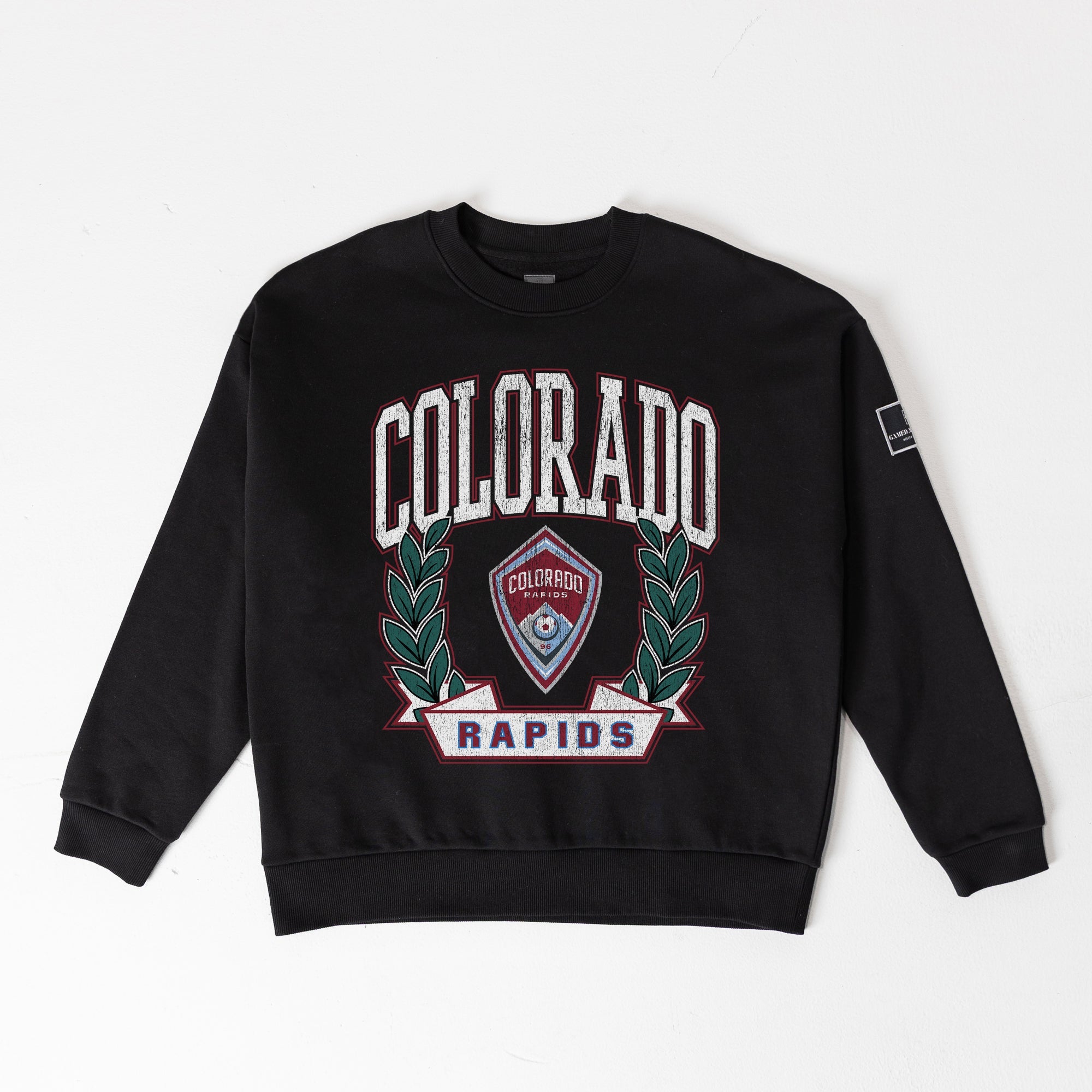 COLORADO RAPIDS LEGACY CLUB BLACK LABEL PREMIUM FLEECE DROP SHOULDER CREWNECK