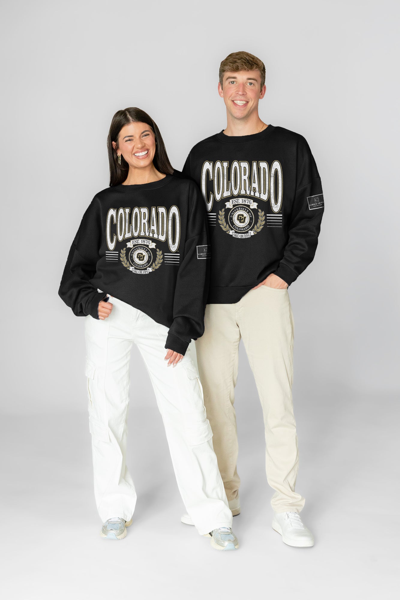 COLORADO BUFFALOES HONOR BOUND BLACK LABEL PREMIUM FLEECE CREWNECK
