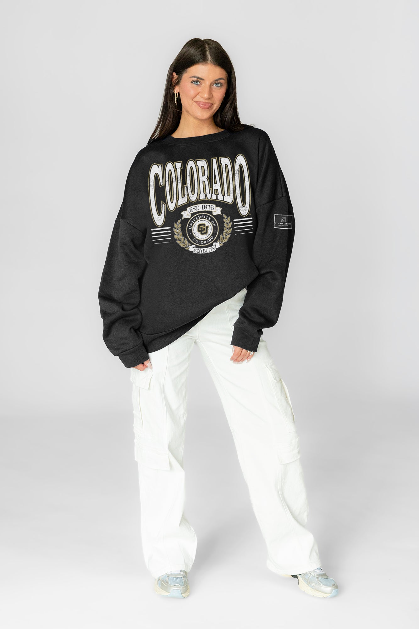 COLORADO BUFFALOES HONOR BOUND BLACK LABEL PREMIUM FLEECE CREWNECK