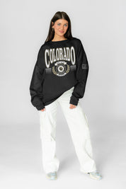 COLORADO BUFFALOES HONOR BOUND BLACK LABEL PREMIUM FLEECE CREWNECK