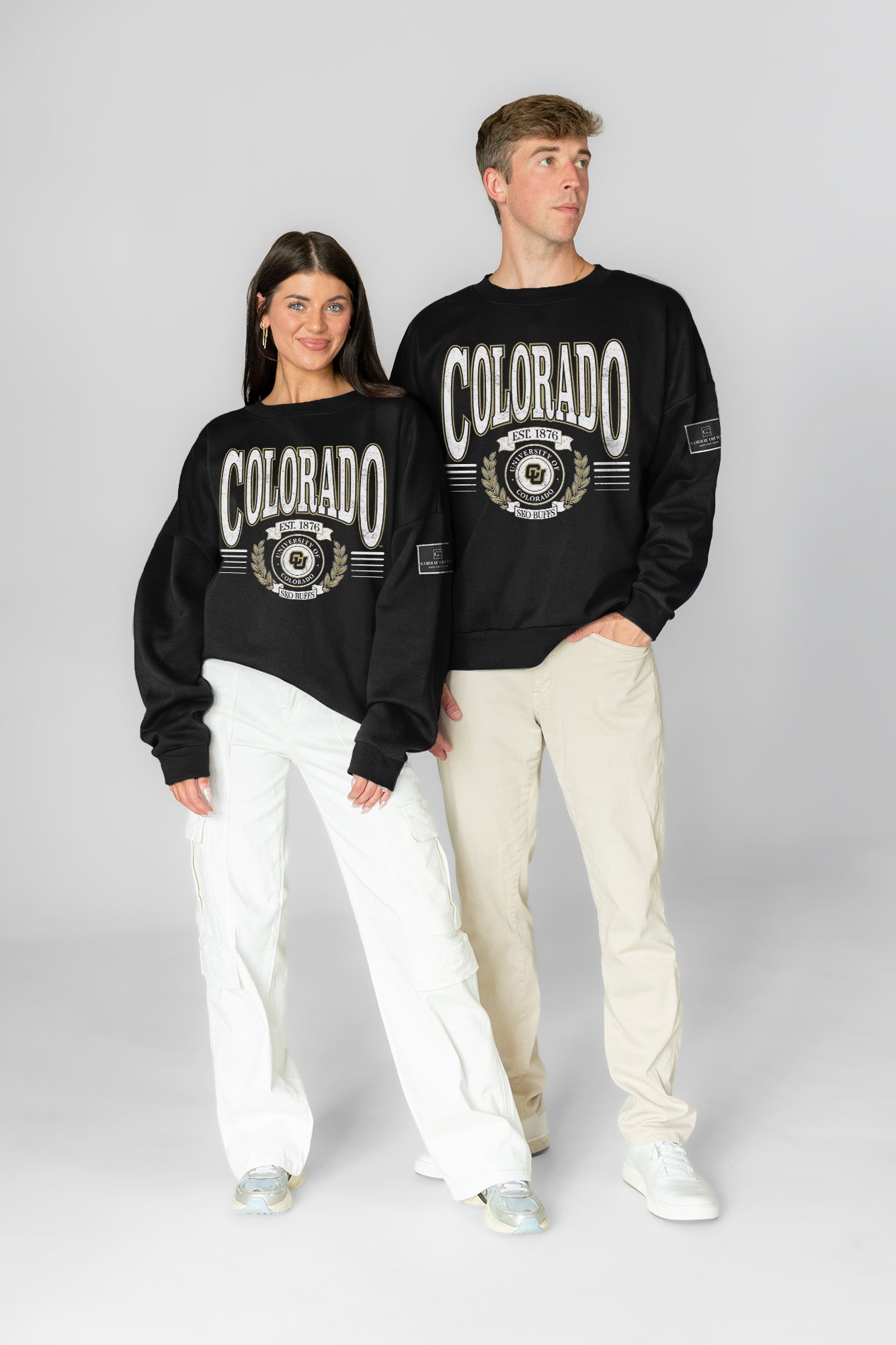 COLORADO BUFFALOES HONOR BOUND BLACK LABEL PREMIUM FLEECE CREWNECK