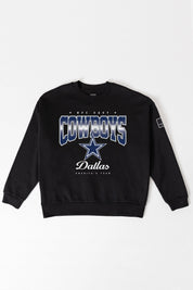 DALLAS COWBOYS POWERHOUSE PLAY BLACK LABEL PREMIUM FLEECE CREW SWEATSHIRT