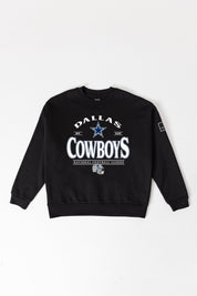 DALLAS COWBOYS PLAYERS ONLY BLACK LABEL PREMIUM FLEECE DROP SHOULDER CREWNECK