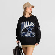 DALLAS COWBOYS VICTORY PRIME BLACK LABEL PREMIUM FLEECE DROP SHOULDER CREWNECK
