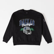 DALLAS COWBOYS FIELD FOCUS BLACK LABEL PREMIUM FLEECE DROP SHOULDER CREWNECK