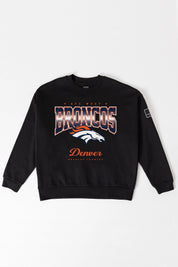 DENVER BRONCOS POWERHOUSE PLAY BLACK LABEL PREMIUM FLEECE CREW SWEATSHIRT
