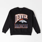 DENVER BRONCOS VICTORY PRIME BLACK LABEL PREMIUM FLEECE DROP SHOULDER CREWNECK