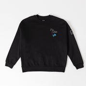 DETROIT LIONS CLASSIC CHARM BLACK LABEL PREMIUM FLEECE DROP SHOULDER CREWNECK