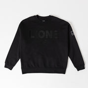 DETROIT LIONS ELITE ERA EMBROIDERED BLACK LABEL CREWNECK PULLOVER