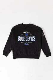 DUKE BLUE DEVILS PLAYERS ONLY BLACK LABEL PREMIUM FLEECE DROP SHOULDER CREWNECK