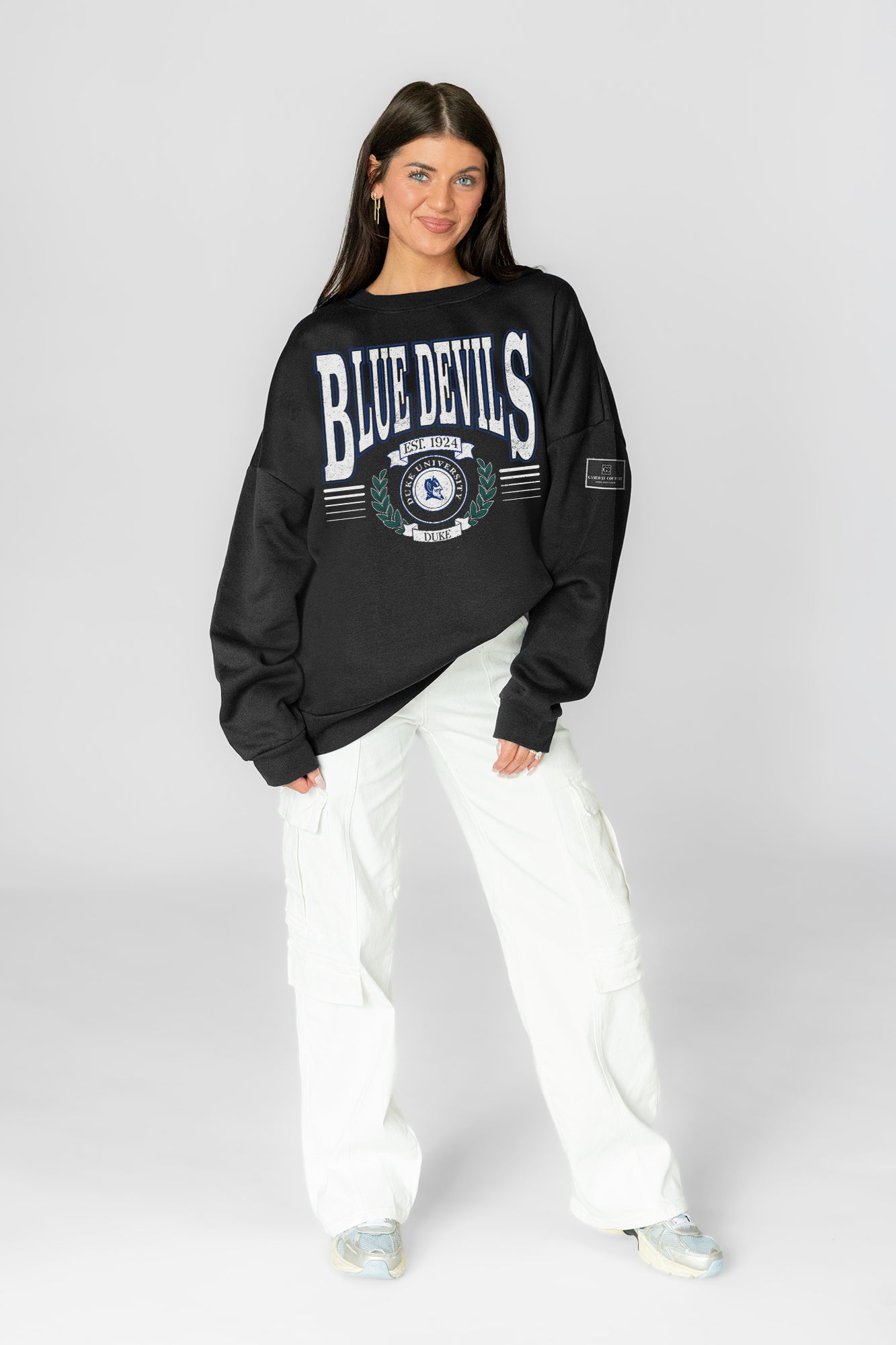 DUKE BLUE DEVILS HONOR BOUND BLACK LABEL PREMIUM FLEECE CREWNECK