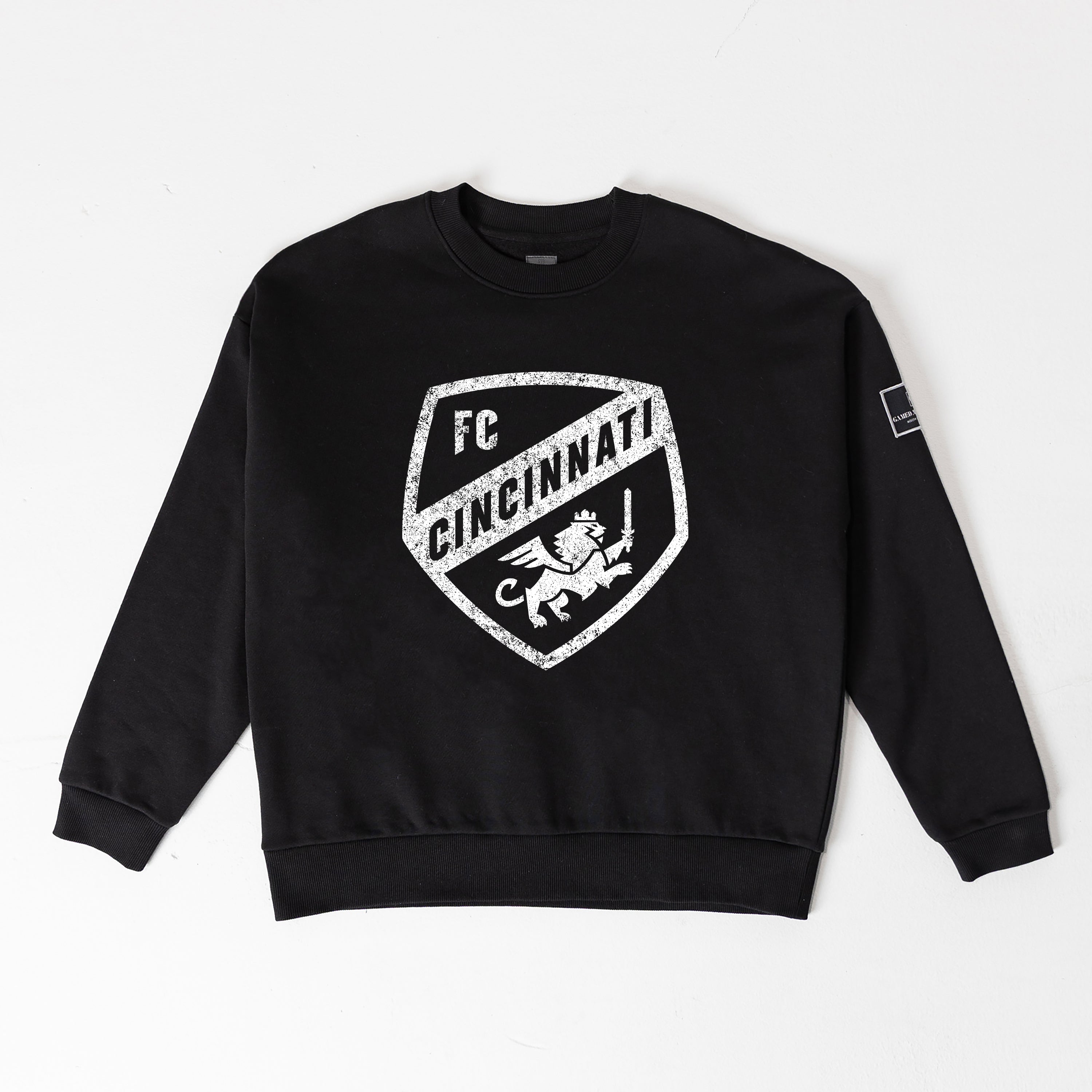 FC CINCINNATI BOLD MOVE BLACK LABEL PREMIUM FLEECE DROP SHOULDER CREWNECK