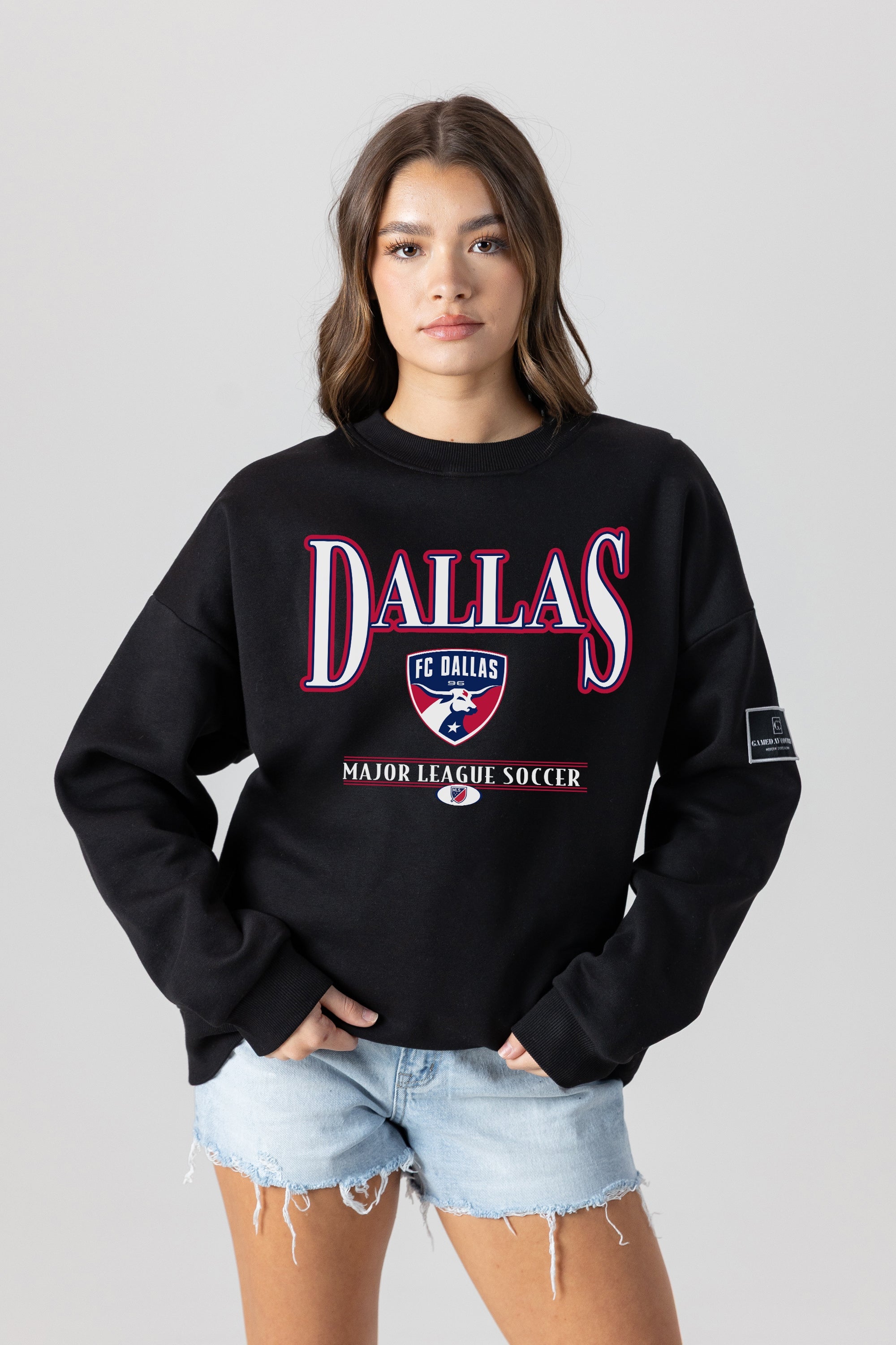 FC DALLAS PLAYERS ONLY BLACK LABEL PREMIUM FLEECE DROP SHOULDER CREWNECK