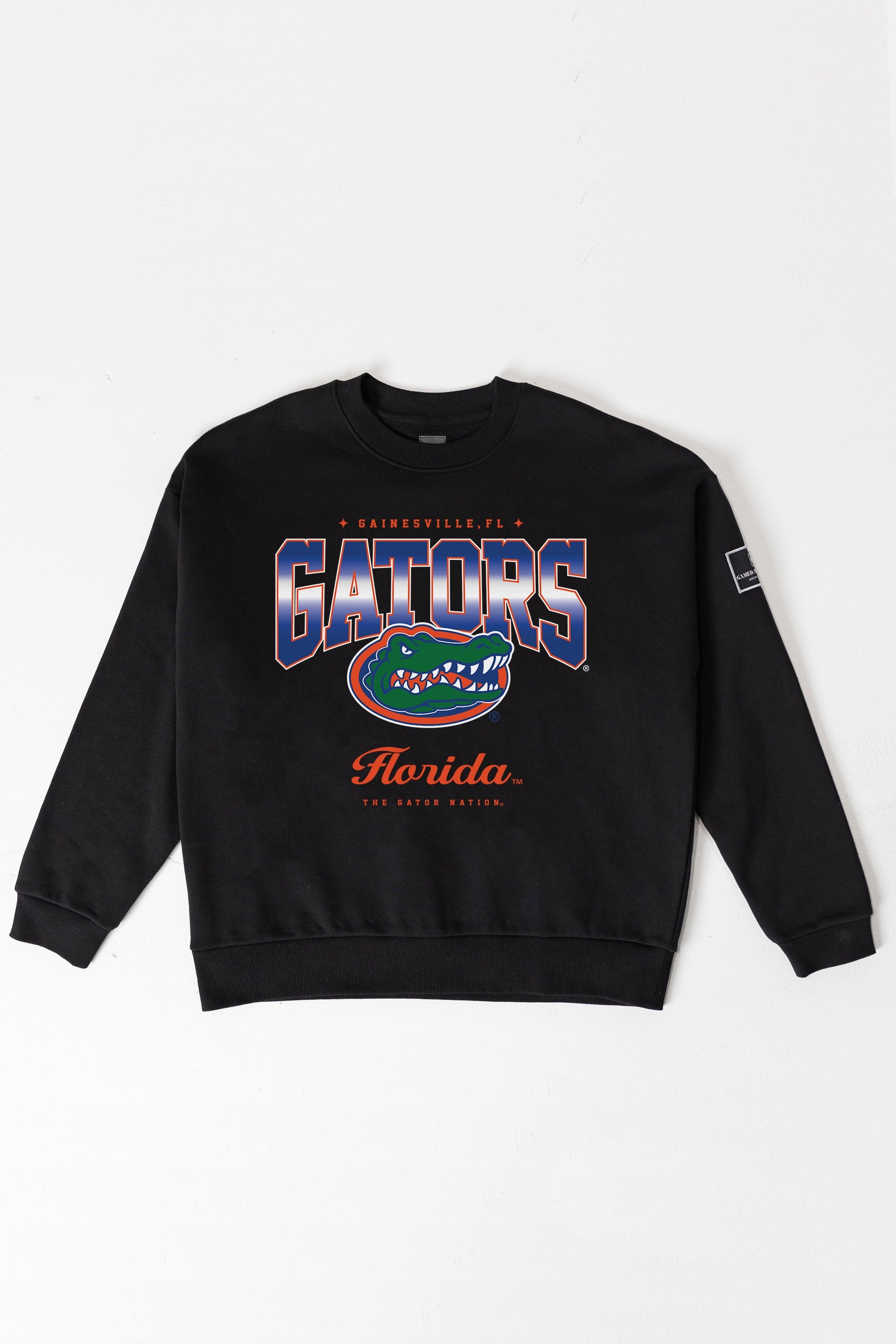 FLORIDA GATORS POWERHOUSE PLAY BLACK LABEL PREMIUM FLEECE CREW SWEATSHIRT