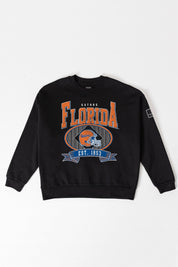 FLORIDA GATORS BOLD CHEERS BLACK LABEL PREMIUM FLEECE CREW SWEATSHIRT