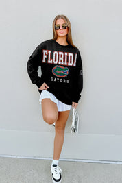FLORIDA GATORS LEVEL UP BLACK LABEL PREMIUM FLEECE CREW SWEATSHIRT