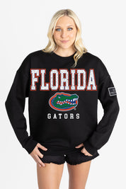FLORIDA GATORS LEVEL UP BLACK LABEL PREMIUM FLEECE CREW SWEATSHIRT