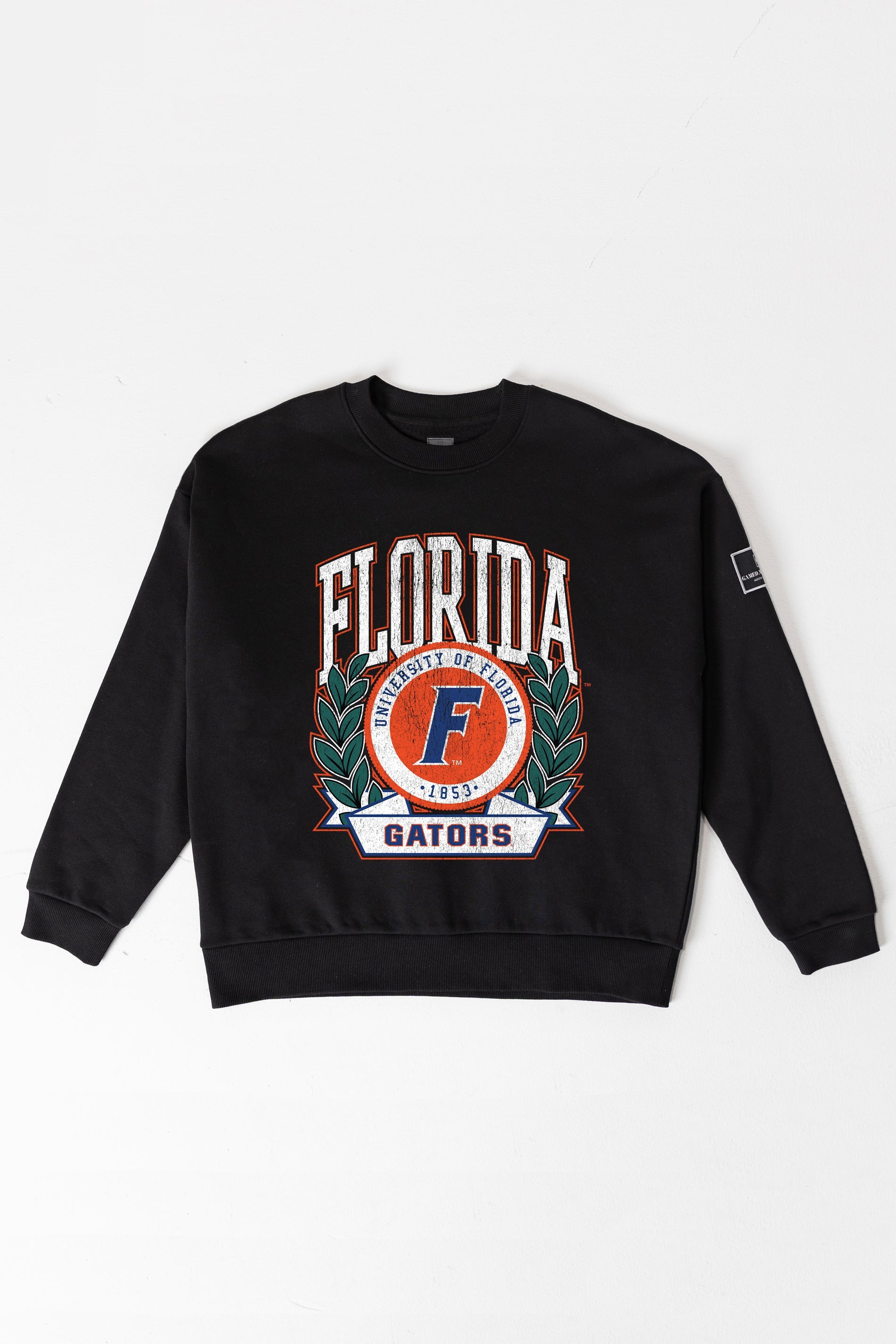 FLORIDA GATORS VICTORY LANE BLACK LABEL PREMIUM FLEECE CREW SWEATSHIRT