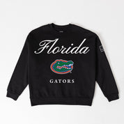 FLORIDA GATORS LEGACY CLUB BLACK LABEL PREMIUM FLEECE DROP SHOULDER CREWNECK