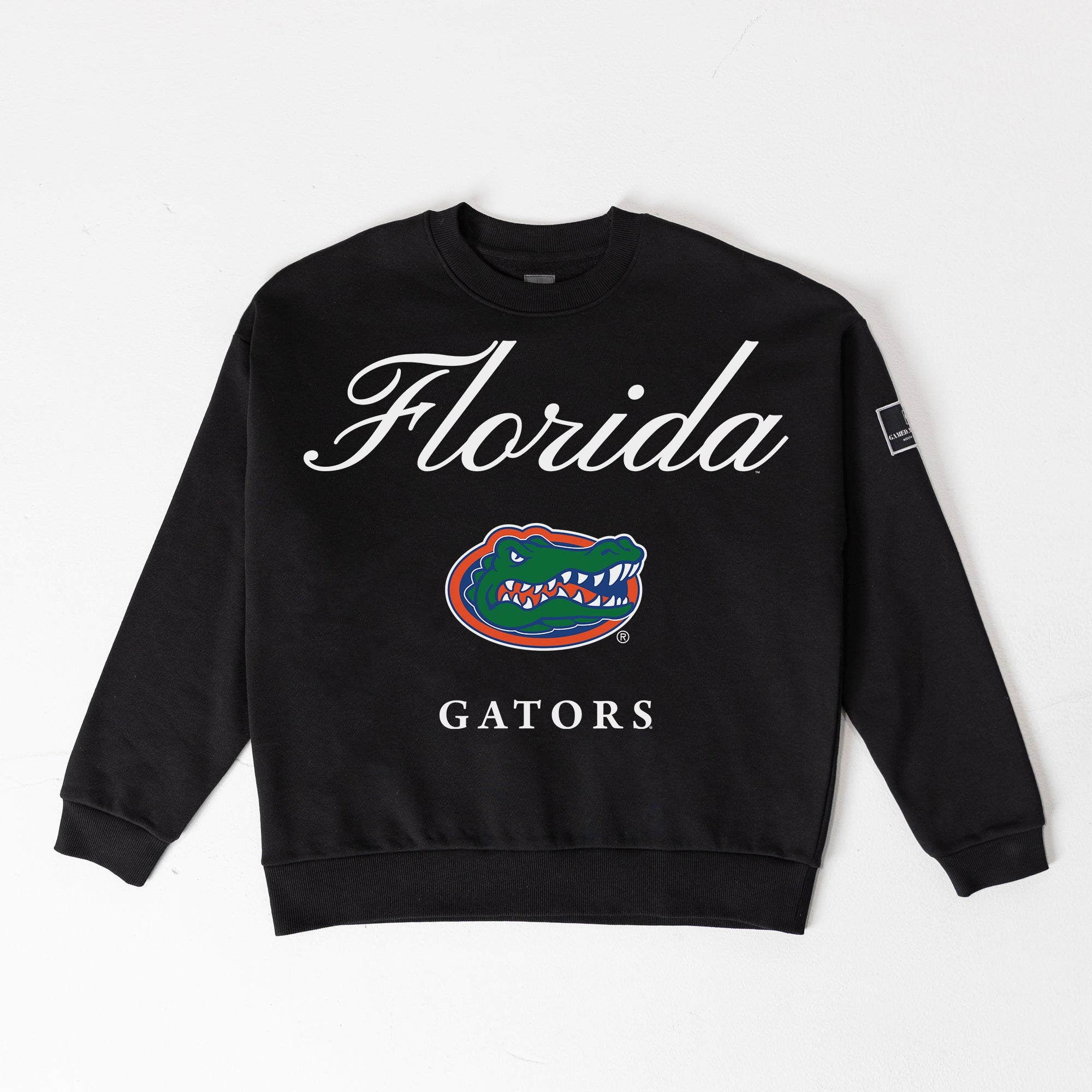 FLORIDA GATORS LEGACY CLUB BLACK LABEL PREMIUM FLEECE DROP SHOULDER CREWNECK