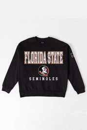 FLORIDA STATE SEMINOLES LEVEL UP BLACK LABEL PREMIUM FLEECE CREW SWEATSHIRT