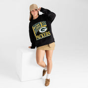GREEN BAY PACKERS VICTORY PRIME BLACK LABEL PREMIUM FLEECE DROP SHOULDER CREWNECK