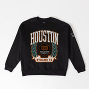 HOUSTON DYNAMO LEGACY CLUB BLACK LABEL PREMIUM FLEECE DROP SHOULDER CREWNECK