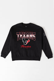 HOUSTON TEXANS POWERHOUSE PLAY BLACK LABEL PREMIUM FLEECE CREW SWEATSHIRT