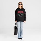 HOUSTON TEXANS FIELD FOCUS BLACK LABEL PREMIUM FLEECE DROP SHOULDER CREWNECK
