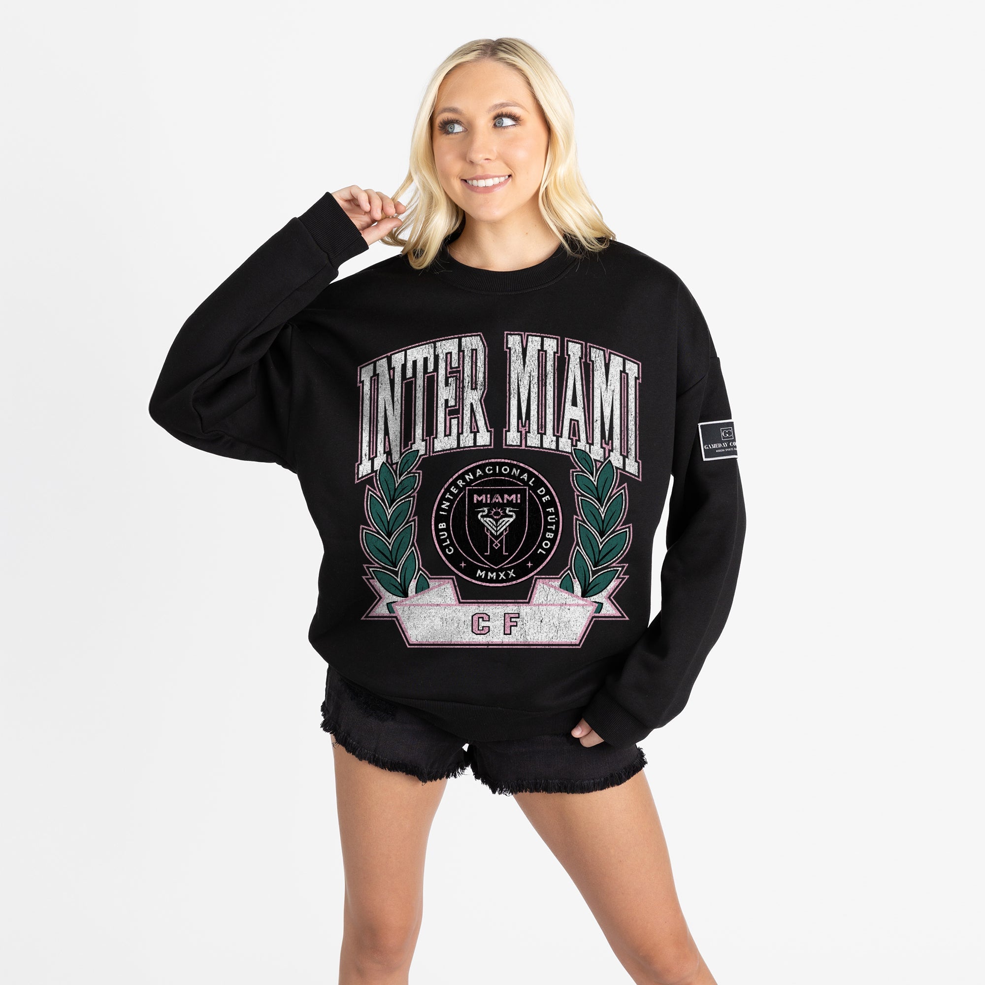 INTER MIAMI CF LEGACY CLUB BLACK LABEL PREMIUM FLEECE DROP SHOULDER CREWNECK