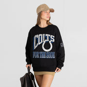 INDIANAPOLIS COLTS VICTORY PRIME BLACK LABEL PREMIUM FLEECE DROP SHOULDER CREWNECK
