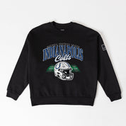 INDIANAPOLIS COLTS FIELD FOCUS BLACK LABEL PREMIUM FLEECE DROP SHOULDER CREWNECK