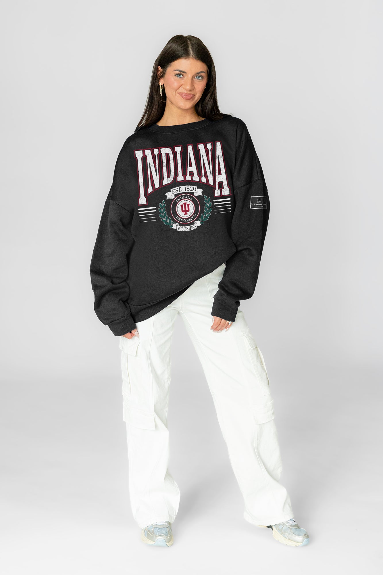 INDIANA HOOSIERS HONOR BOUND BLACK LABEL PREMIUM FLEECE CREWNECK
