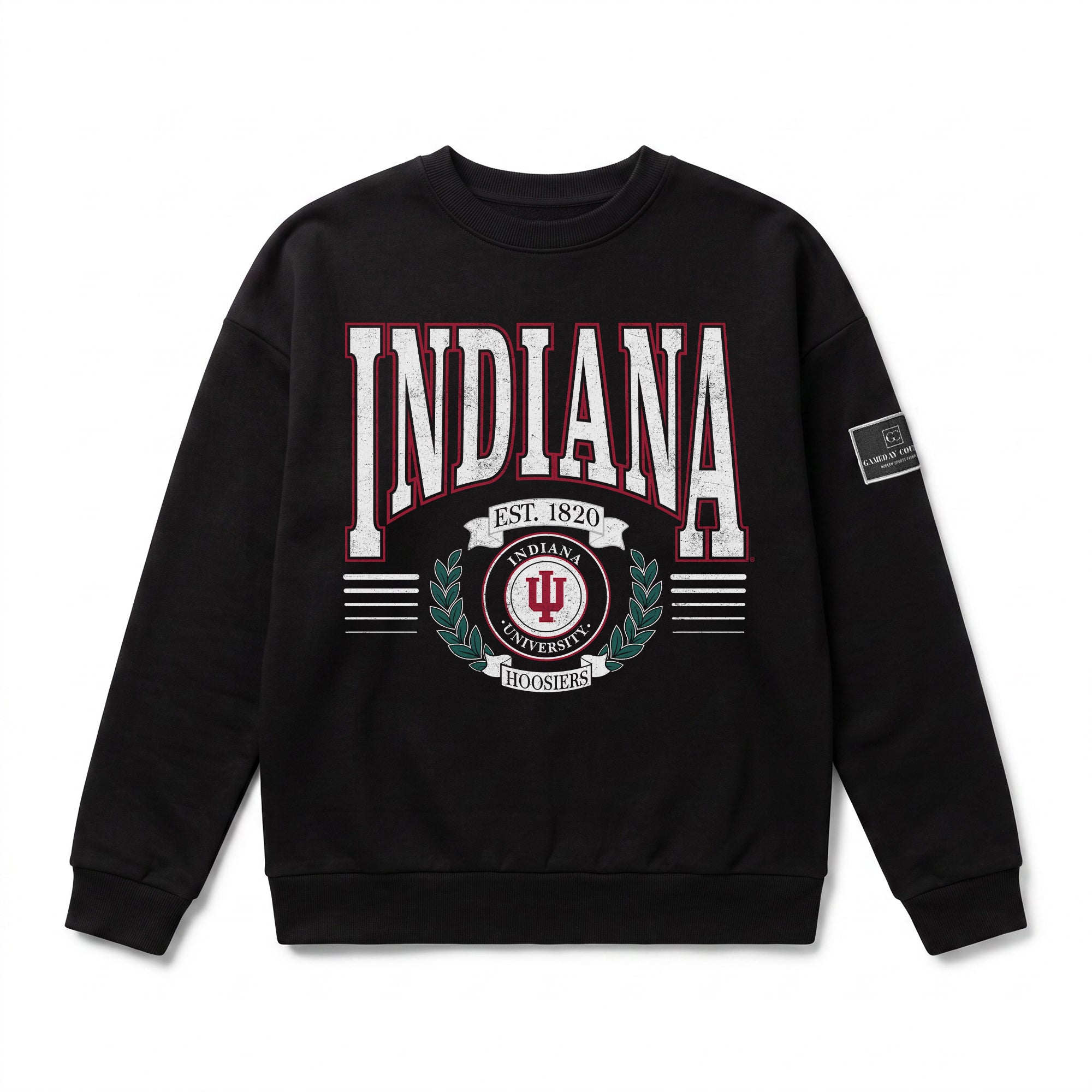 INDIANA HOOSIERS HONOR BOUND BLACK LABEL PREMIUM FLEECE CREWNECK