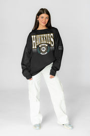 IOWA HAWKEYES HONOR BOUND BLACK LABEL PREMIUM FLEECE CREWNECK