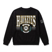 IOWA HAWKEYES HONOR BOUND BLACK LABEL PREMIUM FLEECE CREWNECK
