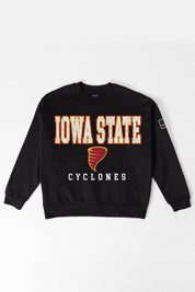 IOWA STATE CYCLONES LEVEL UP BLACK LABEL PREMIUM FLEECE CREW SWEATSHIRT