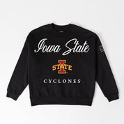IOWA STATE CYCLONES LEGACY CLUB BLACK LABEL PREMIUM FLEECE DROP SHOULDER CREWNECK